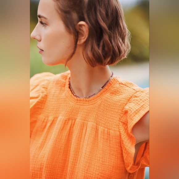 NWT Anthropologie | Sundays- Shae Dress- In Orange Sunrise - Picture 7 of 11